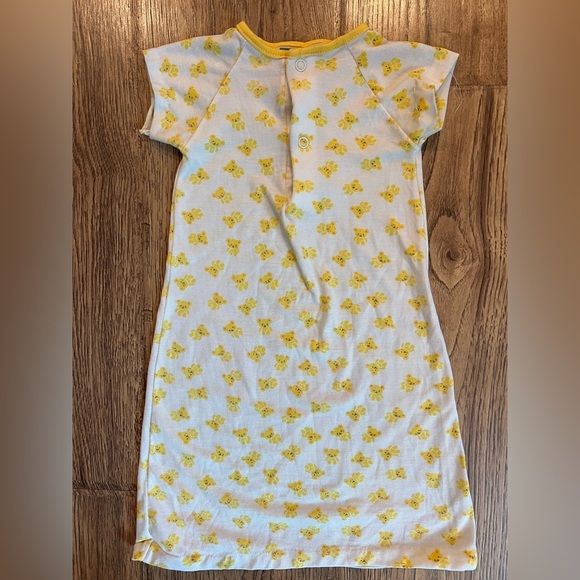 Carter's Vintage Layette Yellow Bear Unisex Sleep Sack/Gown NB EUC Snap 70s - Picture 1 of 4